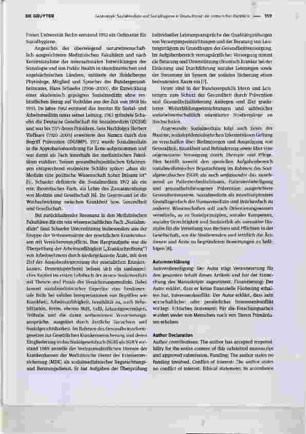 Vorschauseite 3: Sozialmedizin und Sozialhygiene in Deutschland: ein historischer Rückblick