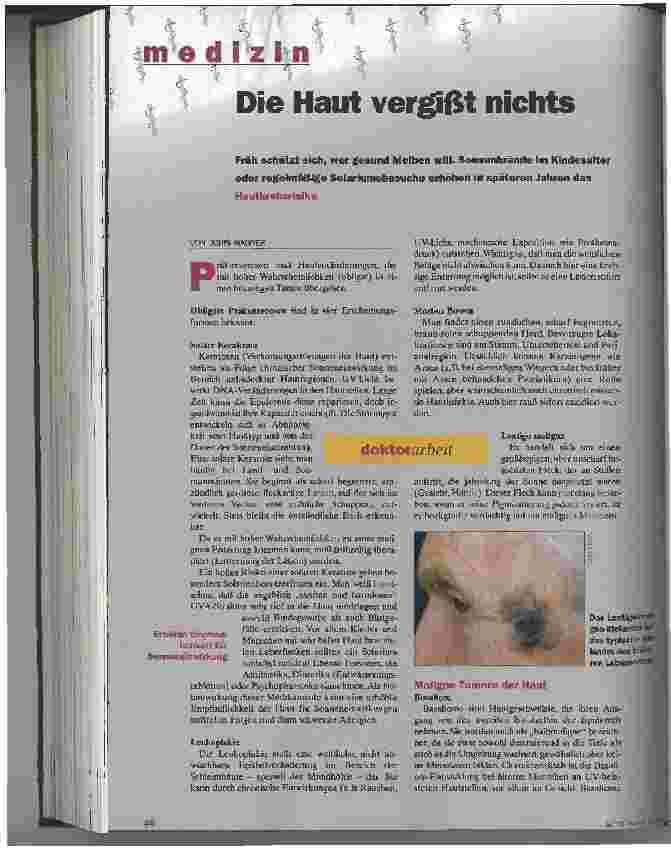 Vorschauseite 1: Die Haut vergißt nichts