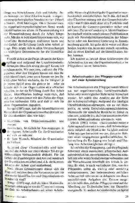 Vorschauseite 2: Identifikation mit dem Arbeitsplatz - Ist dies dem? Pflegepersonal möglich?