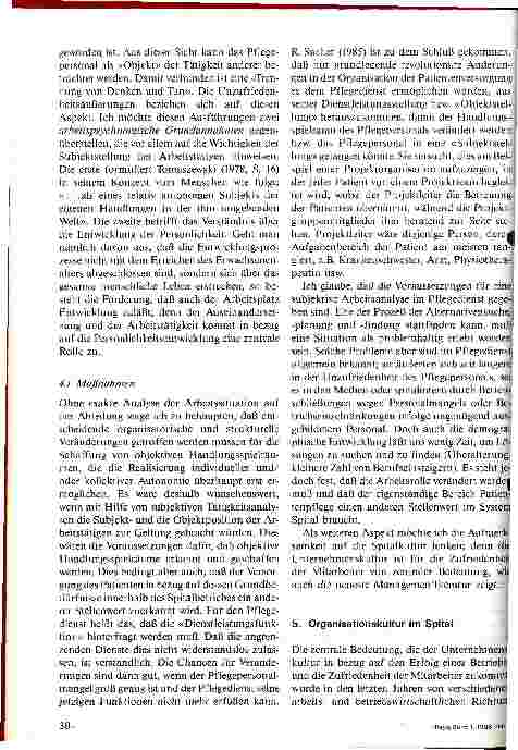 Vorschauseite 3: Identifikation mit dem Arbeitsplatz - Ist dies dem? Pflegepersonal möglich?