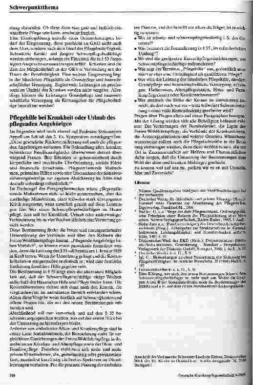 Vorschauseite 4: Die Leistung Pflegehilfe im Rahmen des GRG Zukunftsversion oder erster Einstieg