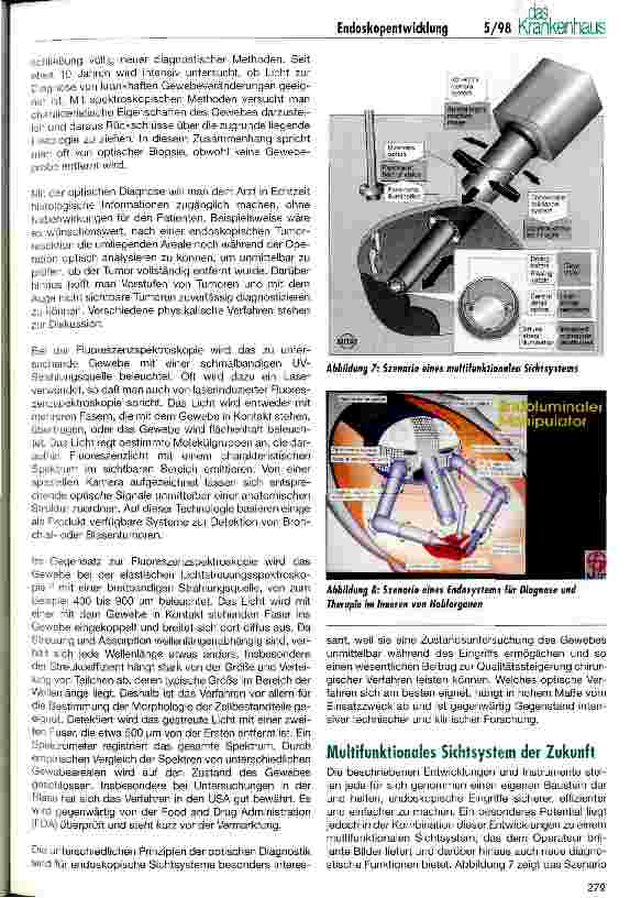 Vorschauseite 5: Vom optischen Instrument zum elektronischen Auge: das Endoskop im Zentrum neuer technologischer Entwicklungen