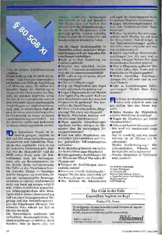 Vorschauseite 4: Elemente der Strukturqualität ( 80 SGB XI) Die personalle und sachliche Ausstattung von ambulanten Einrichtungen