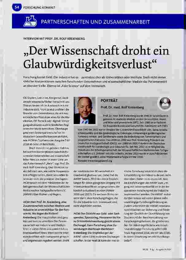 Vorschauseite 1: Der Wissenschaft droht ein Glaubwürdigkeitsverlust