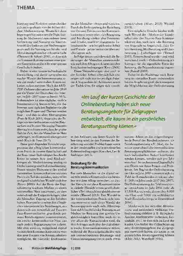 Vorschauseite 2: Onlineberatung? Neue Formen der Beratung in der Sozialen Arbeit