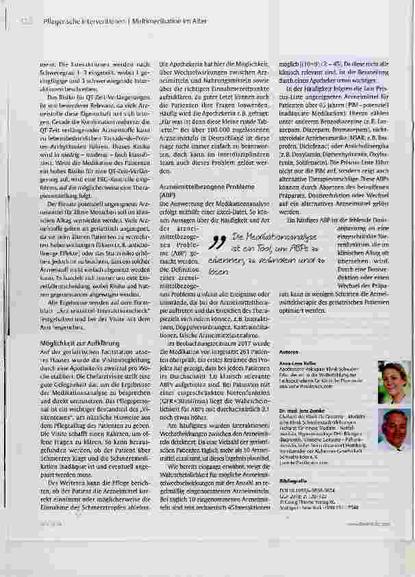 Vorschauseite 3: Medikationsanalyse beim geriatrischen Patienten