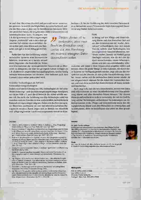 Vorschauseite 5: TechnoCare die Rolle assistiver Technologien in der Organisation von Care