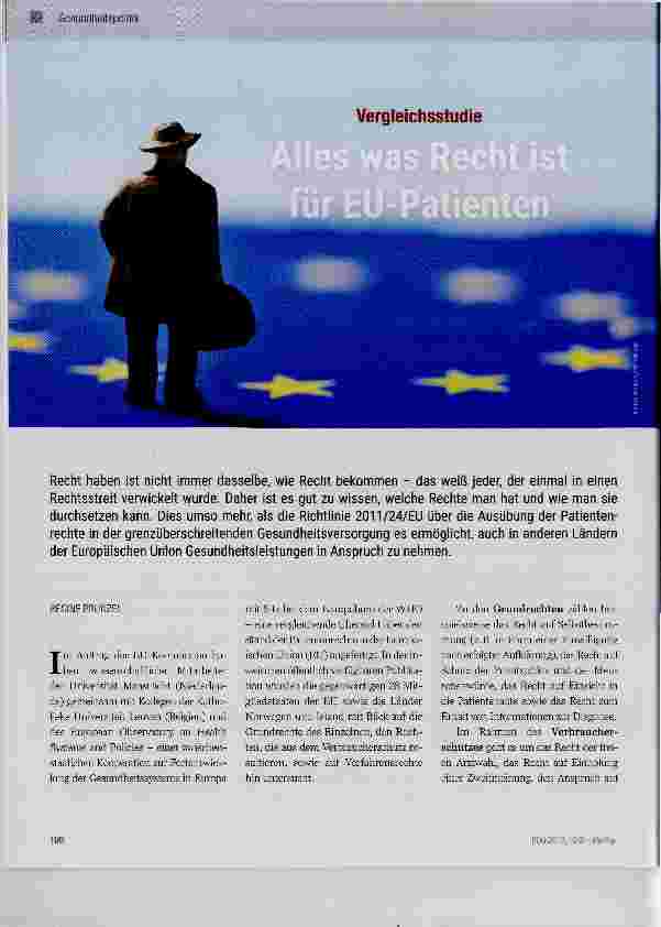 Vorschauseite 1: Alles was Recht ist für EU-Patienten