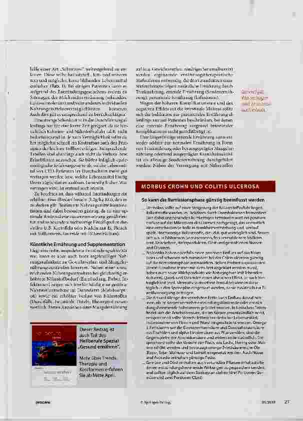 Vorschauseite 2: CED; Spezifische Ernährungskonzepte