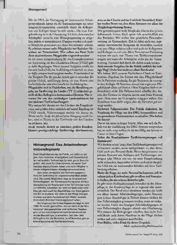 Vorschauseite 3: „Wir sind die Pflege-Gewerkschaft