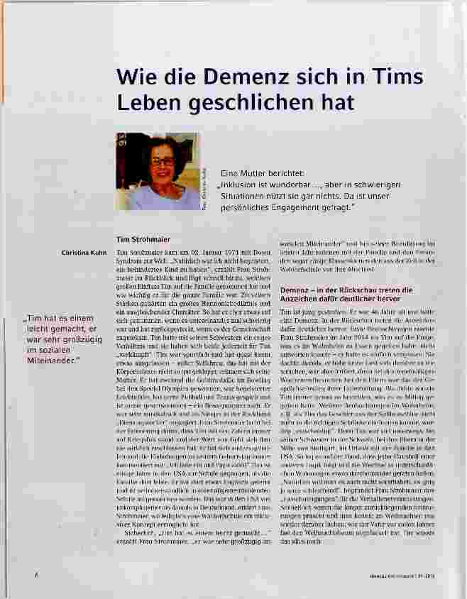 Vorschauseite 1: Wie die Demenz sich in Tims Leben geschlichen hat