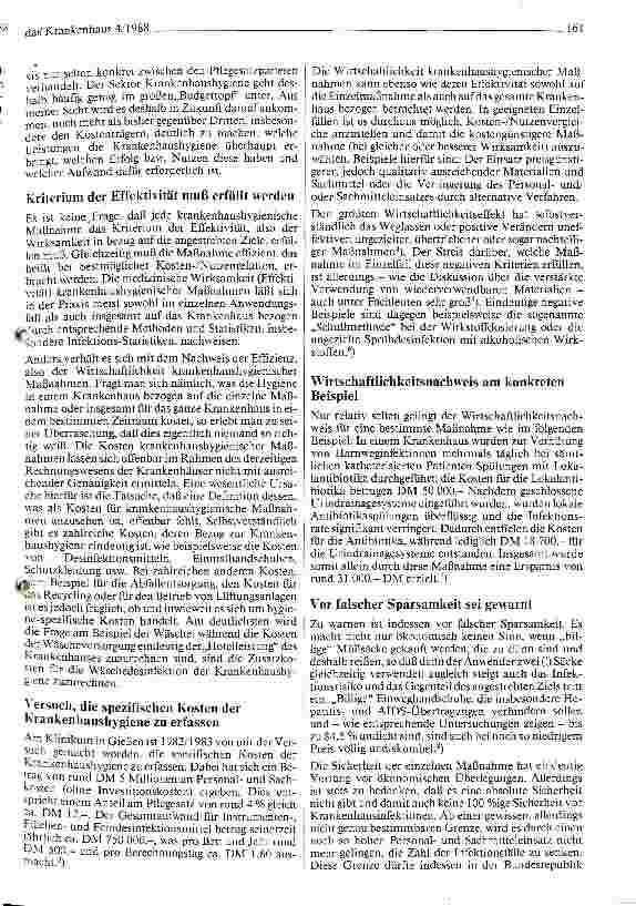 Vorschauseite 2: Kosten-Nutzen-Relation krankenhaushygienischer Maßnahmen