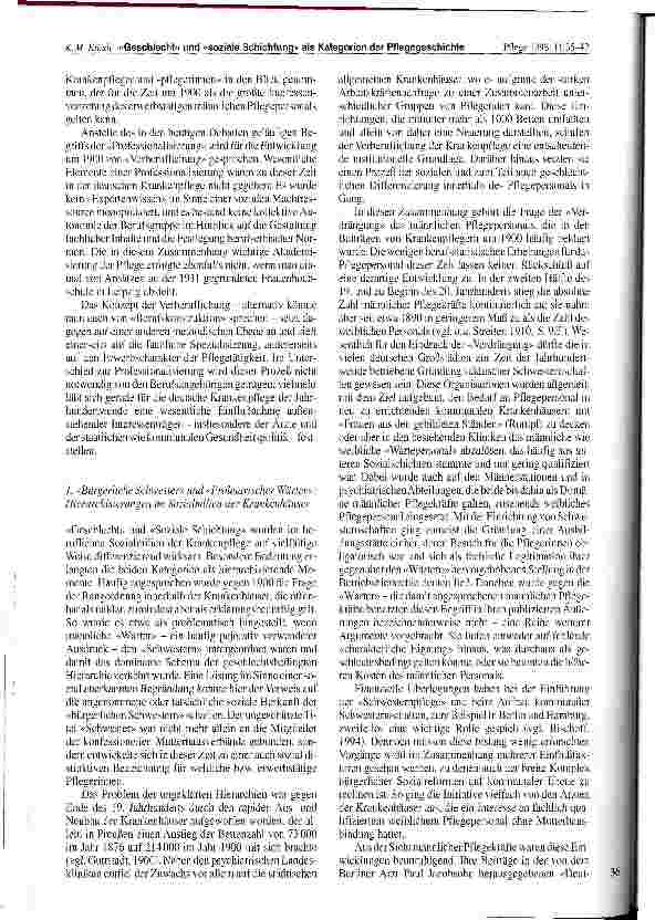 Vorschauseite 2: Geschlecht und soziale Schichtung als Kategorien der Pflegegeschichte: Männl. Pflegekräfte in der Verberuflichung der dt. Krankenpflege um 1900