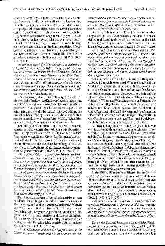 Vorschauseite 3: Geschlecht und soziale Schichtung als Kategorien der Pflegegeschichte: Männl. Pflegekräfte in der Verberuflichung der dt. Krankenpflege um 1900