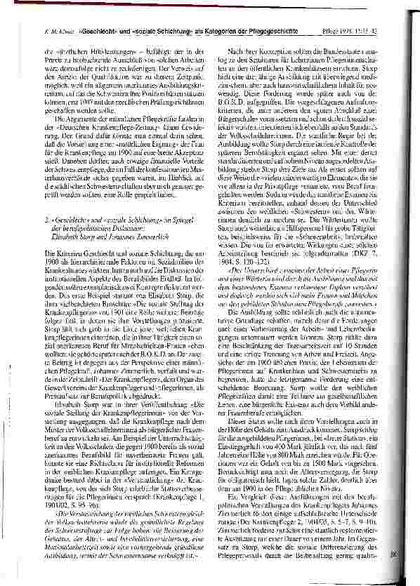 Vorschauseite 4: Geschlecht und soziale Schichtung als Kategorien der Pflegegeschichte: Männl. Pflegekräfte in der Verberuflichung der dt. Krankenpflege um 1900
