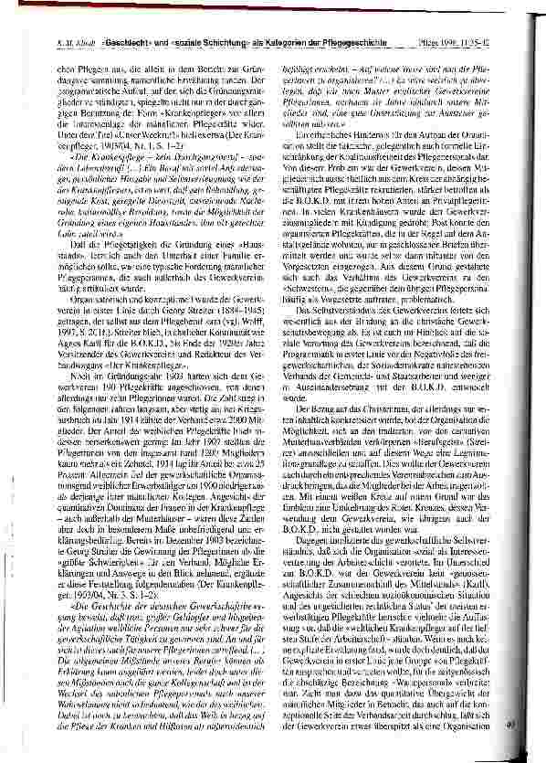 Vorschauseite 6: Geschlecht und soziale Schichtung als Kategorien der Pflegegeschichte: Männl. Pflegekräfte in der Verberuflichung der dt. Krankenpflege um 1900