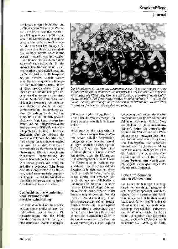 Vorschauseite 2: Ein feuchtes Milieu fördert die physiologische Wundheilung