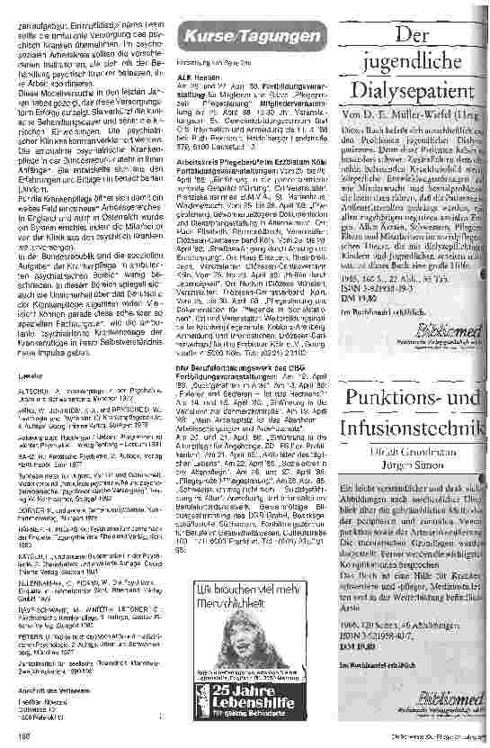 Vorschauseite 3: Ambulante psychiatrische Krankenpflege 4. Teil (Schluß): Ambulante Gruppen