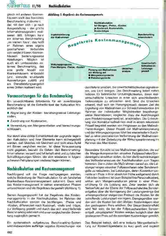 Vorschauseite 2: Die Bedeutung der Nachkalkulation für das Kosten-, Qualitätsund Produktmanagement im Krankenhaus
