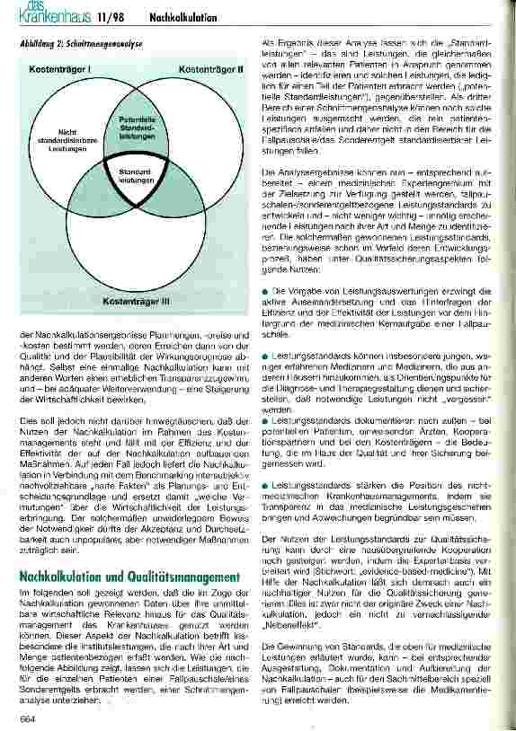 Vorschauseite 4: Die Bedeutung der Nachkalkulation für das Kosten-, Qualitätsund Produktmanagement im Krankenhaus