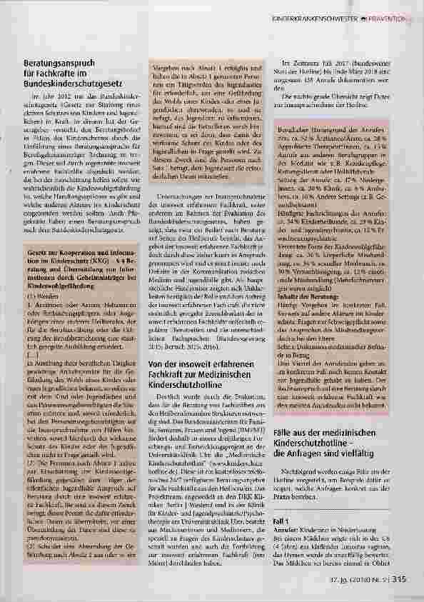 Vorschauseite 2: Unsicher in Kinderschutzfällen? MEDIZINISCHE KINDERSCHUTZHOTLINEDie Beratung durch die Medizinische Kinderschutzhotline kann helfen