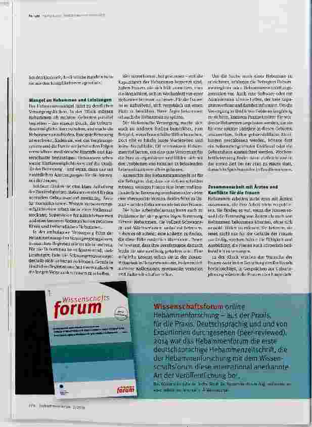 Vorschauseite 2: Hebammenversorgung: Ich wünsche mir (Teil 3) Was Hebammen sich wünschen