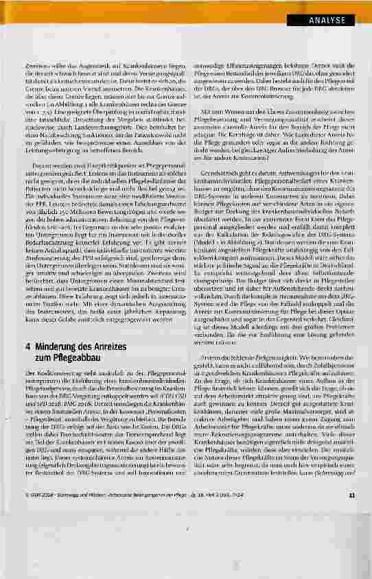 Vorschauseite 5: Verbesserte Bedingungen in der Pflege zur aktuellen Diskussion um Bedarf und Instrumente