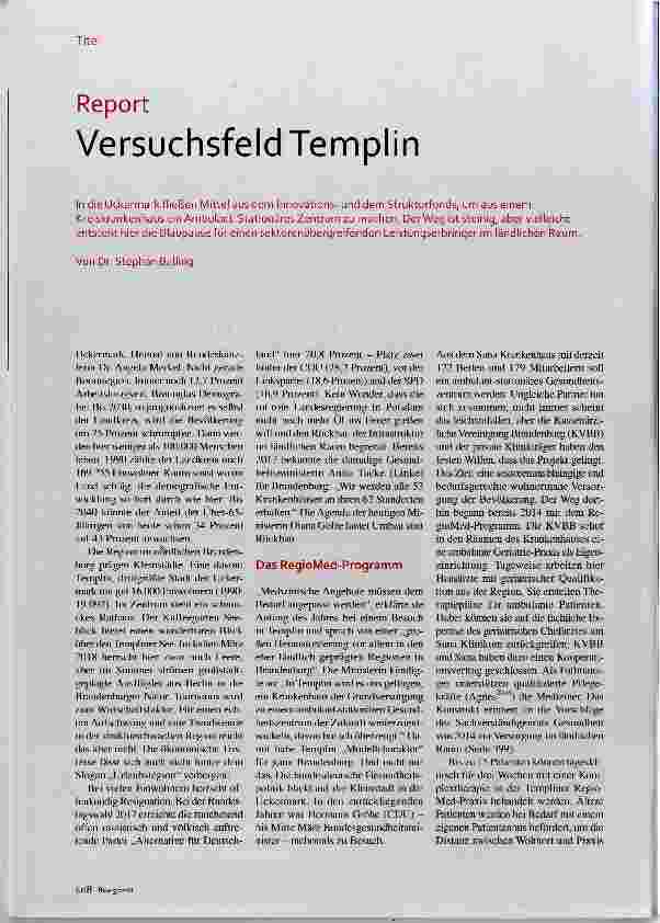 Vorschauseite 1: Versuchsfeld Templin