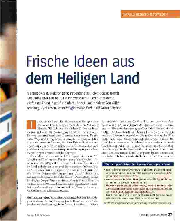 Vorschauseite 1: Frische Ideen aus dem Heiligen Land