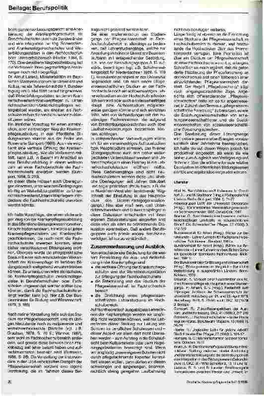 Vorschauseite 4: Die Unterrichtsschwester/der Unterrichtspfleger und ihre/seine Stellung im Bildungssystem und im Tarifvertrag