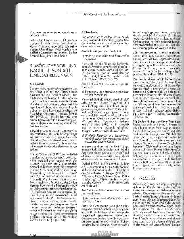 Vorschauseite 5: Stellenbeschreibungen Ihr prozeßhaftes Verständnis als Hilfe bei der Bewältigung auftretender Fragen