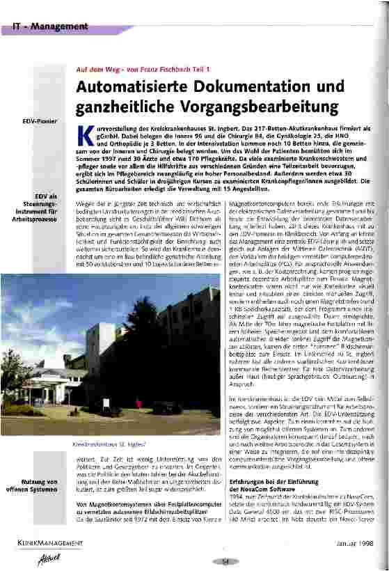 Vorschauseite 1: Automatisierte Dokumentation und ganzheitliche Vorgangsbearbeitung