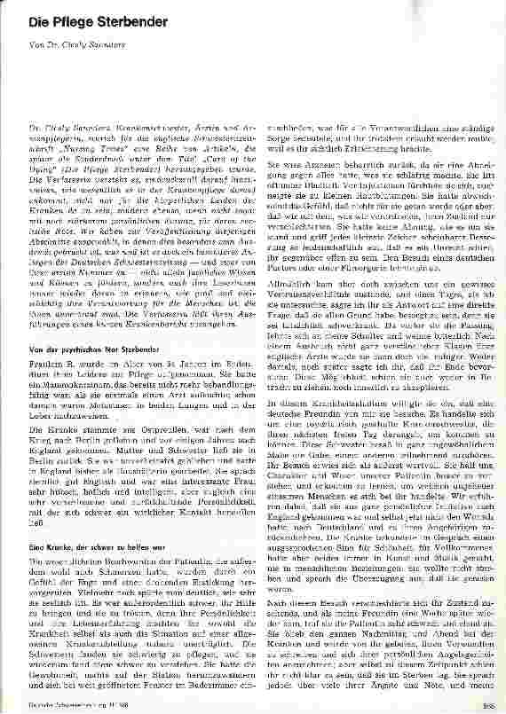 Vorschauseite 1: Die Pflege Sterbender