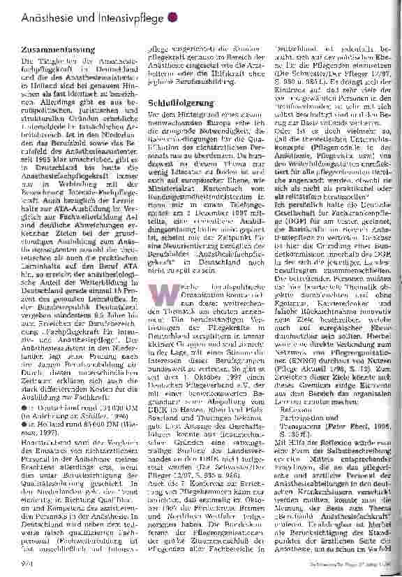 Vorschauseite 5: Anästhesiefachpflegekraft in Deutschland Wunsch oder Wirklichkeit