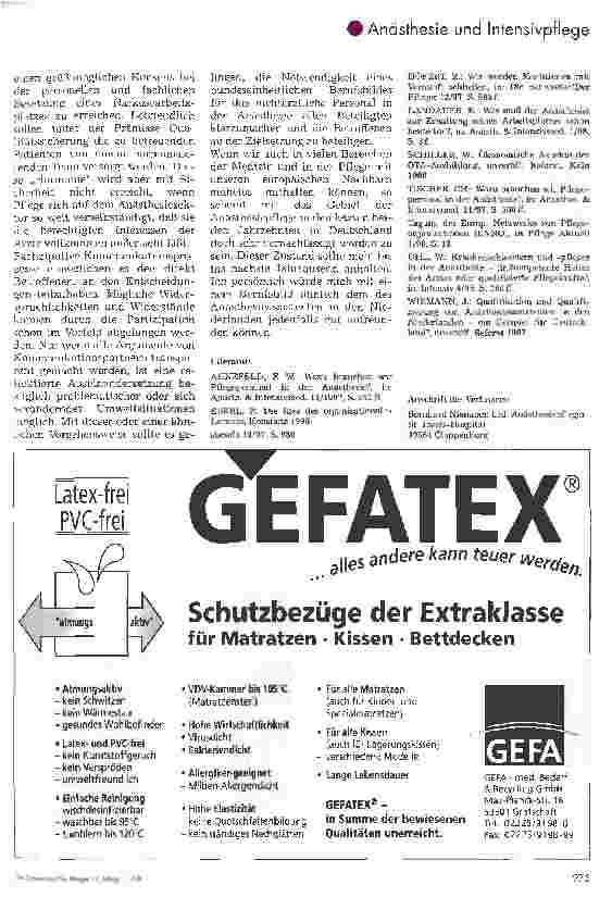 Vorschauseite 6: Anästhesiefachpflegekraft in Deutschland Wunsch oder Wirklichkeit