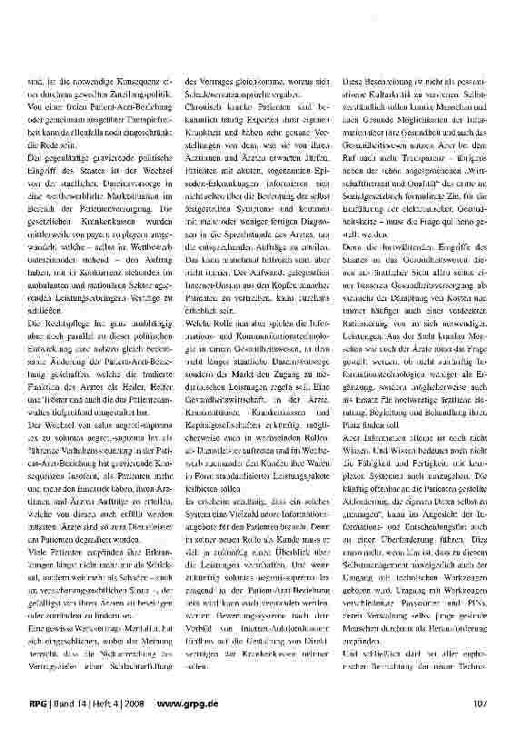 Vorschauseite 5: Medizin zwischen Mensch und Markt - der ärztliche Beruf im Spiegelbild moderner Informationsund Kommunikationstechnologien