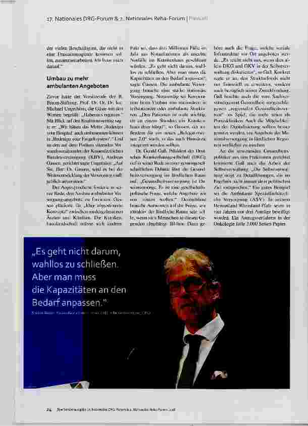 Vorschauseite 3: Krankenhauspolitik 2018 Spahn: Redesign your Krankenhauslandschaft