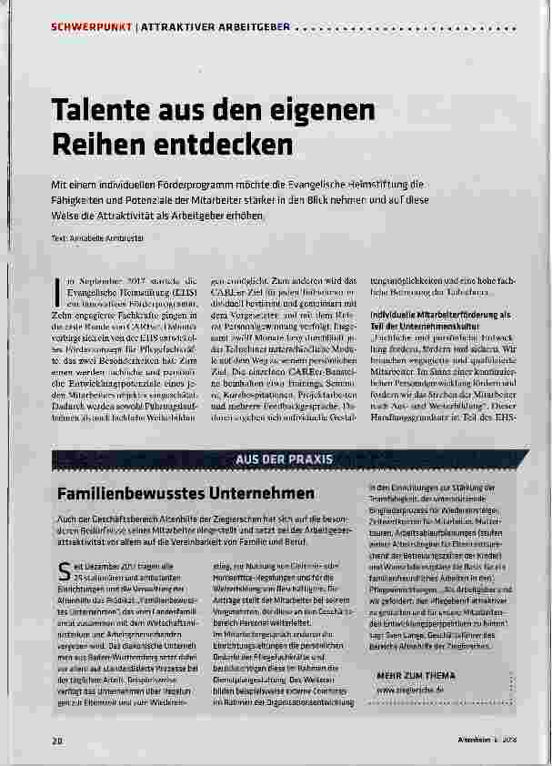Vorschauseite 1: Talente aus den eigenen Reihen entdecken