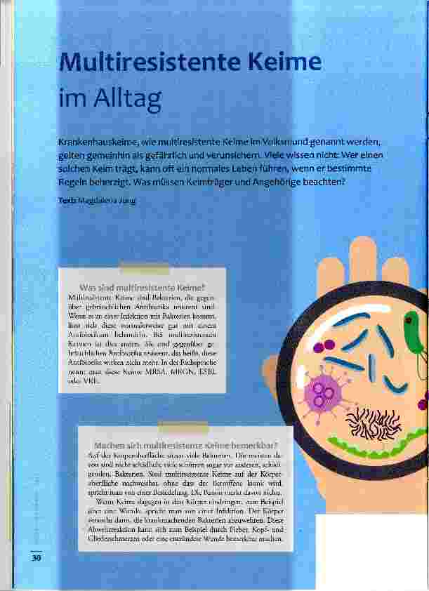 Vorschauseite 1: Multíresístente Keime im Alltag