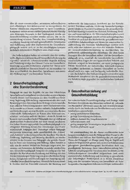 Vorschauseite 2: Was Gesundheitspädagogik zur Gesundheitskompetenz beitragen kann