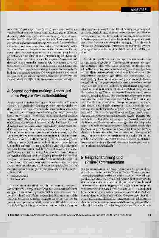 Vorschauseite 5: Was Gesundheitspädagogik zur Gesundheitskompetenz beitragen kann