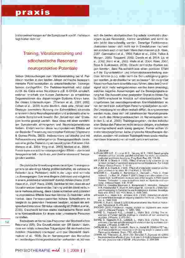 Vorschauseite 6: Vibrationsbasierte Trainingsformen bei Morbus Parkinson