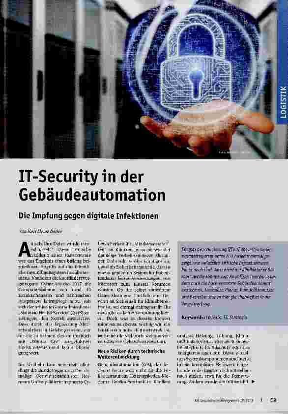 Vorschauseite 1: IT-Security in der Gebäudeautomation