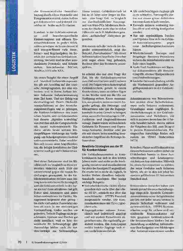 Vorschauseite 2: IT-Security in der Gebäudeautomation