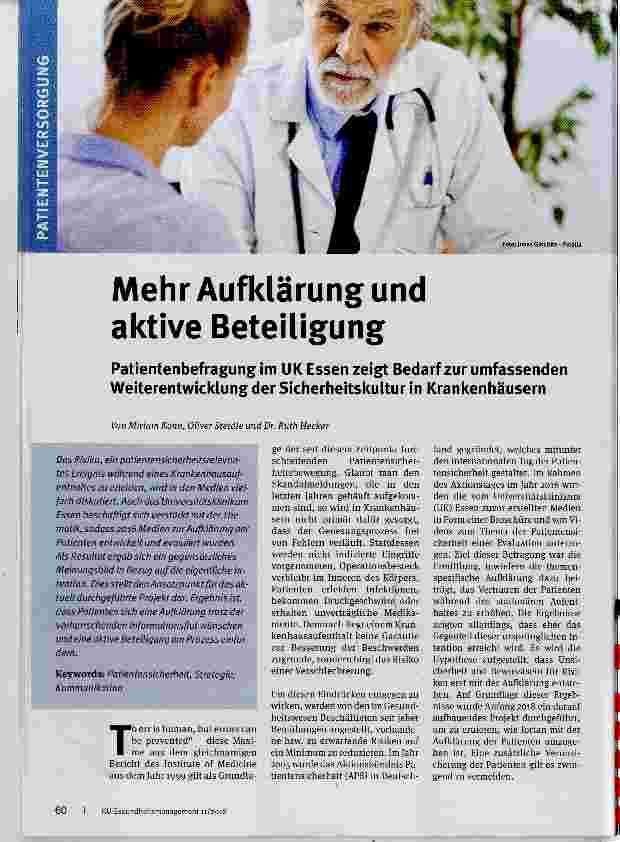 Vorschauseite 1: Mehr Aufklärung und aktive Beteiligung