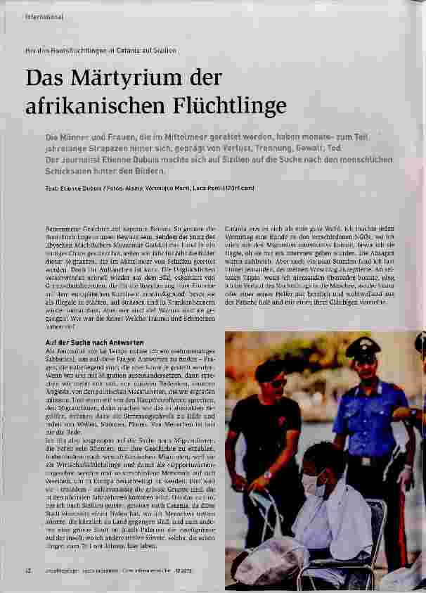 Vorschauseite 1: Das Martyrium der afrikanischen Flüchtlinge