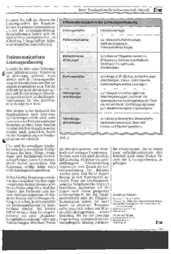 Vorschauseite 3: Leistung und Leistungserfassung im Krankenhaus