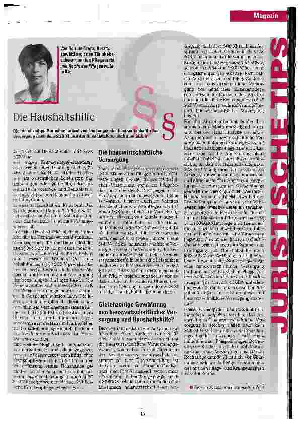 Vorschauseite 1: Die Haushaltshilfe
