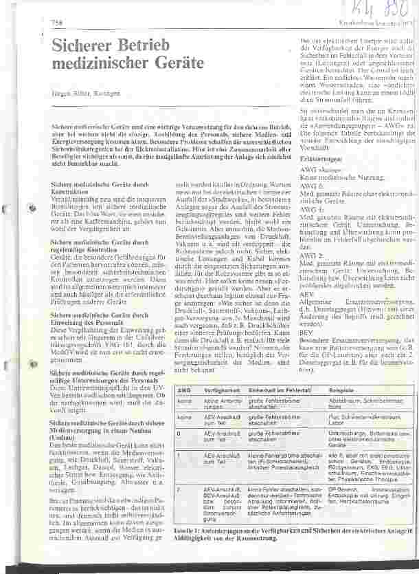 Vorschauseite 1: Sicherer Betrieb medizinischer Geräte