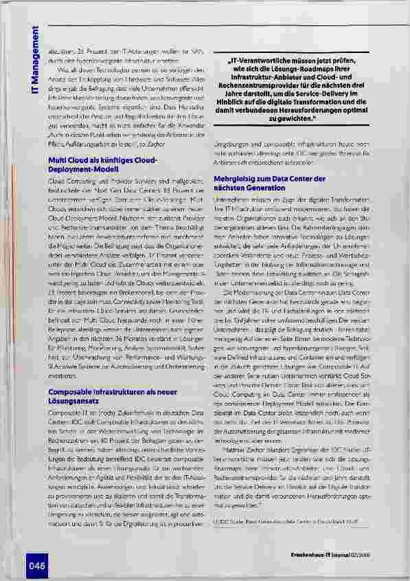 Vorschauseite 3: Nachholbedarf im Data Center